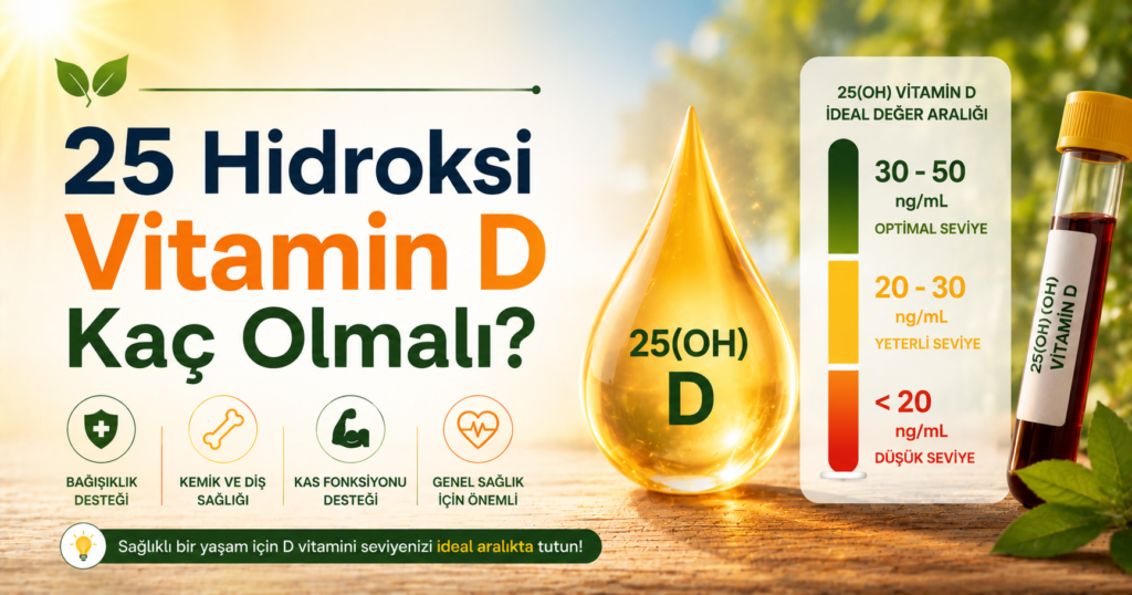 25 Hidroksi Vitamin D Kaç Olmalı? Normal Değer Aralıkları nelerdir