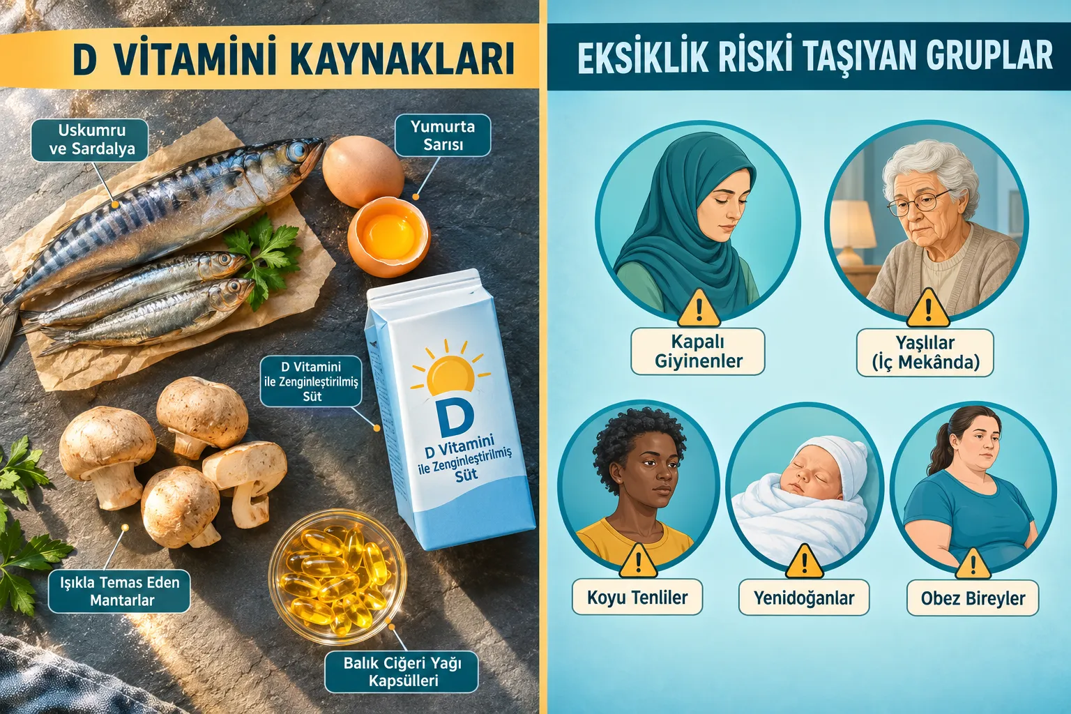 D Vitamini Hangi Besinlerde Bulunur?