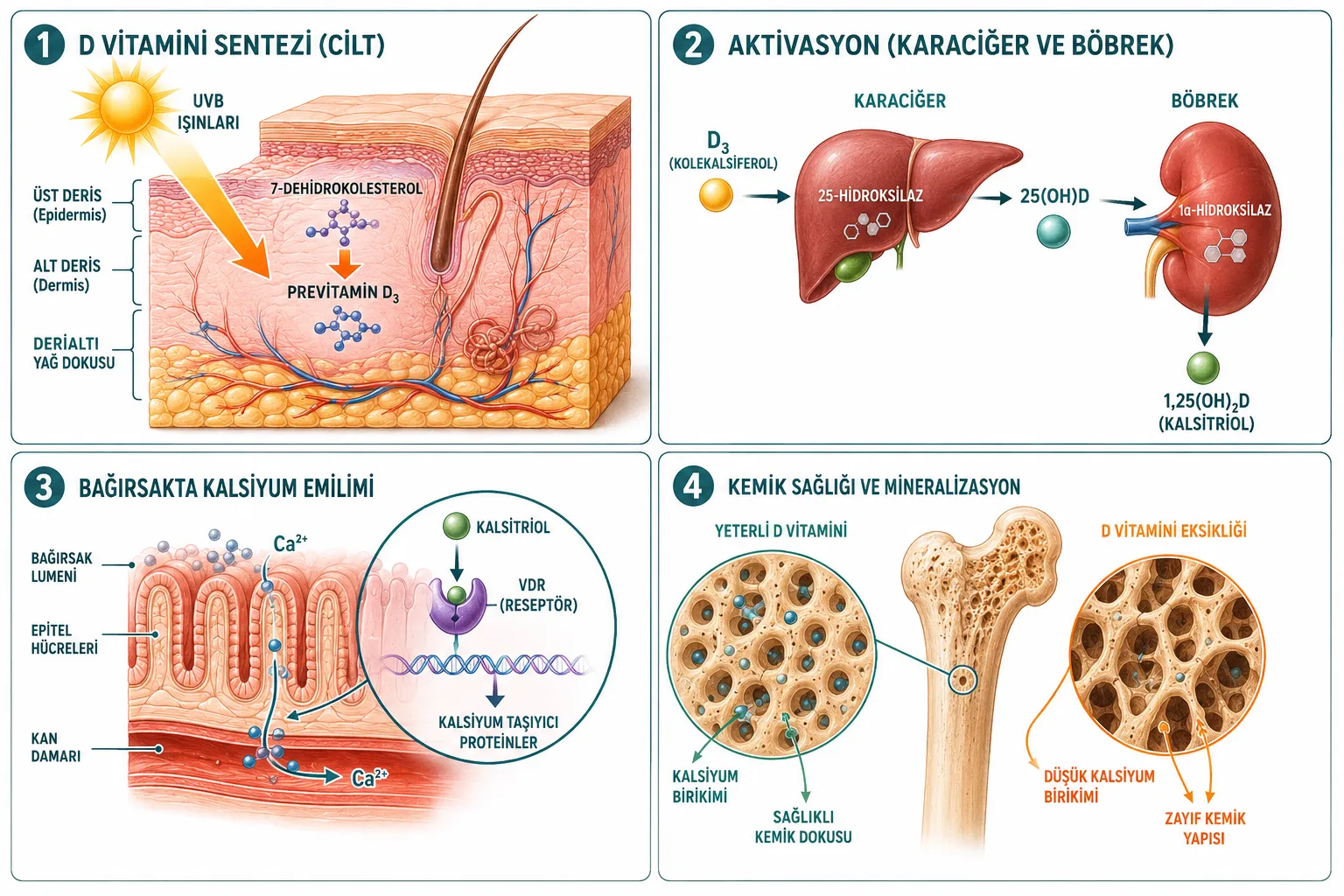 D Vitamini Nedir ve Vücutta Ne İşe Yarar?