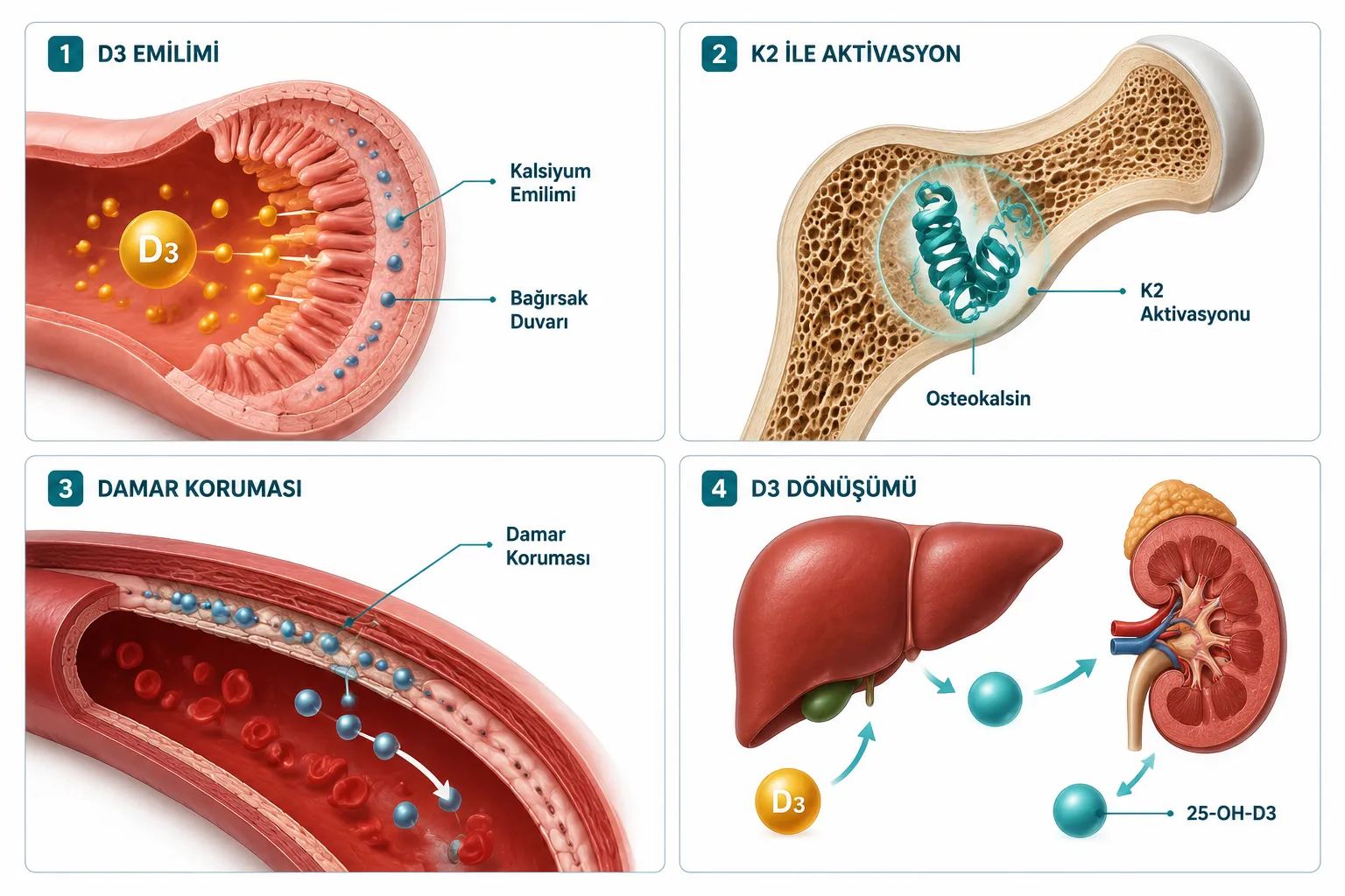 Vitamin D3 ve K2 Nedir, Nasıl Çalışır?