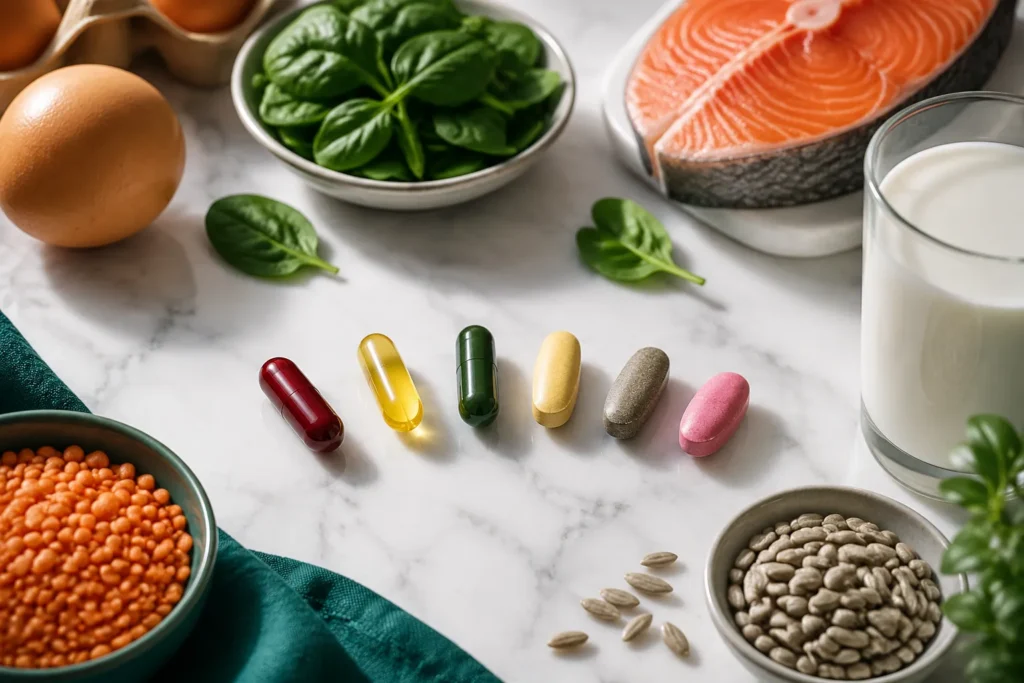 B12, D Vitamini, Folik Asit, Biotin, Çinko ve Demir