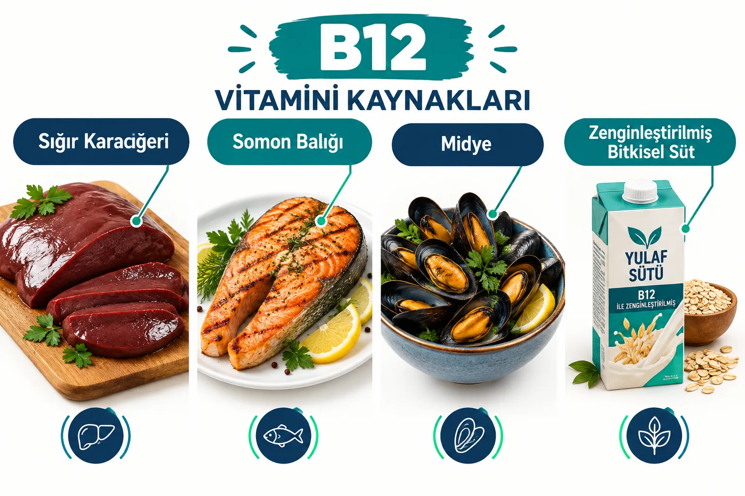 B12 Vitamini Hangi Gıdalarda Bulunur?