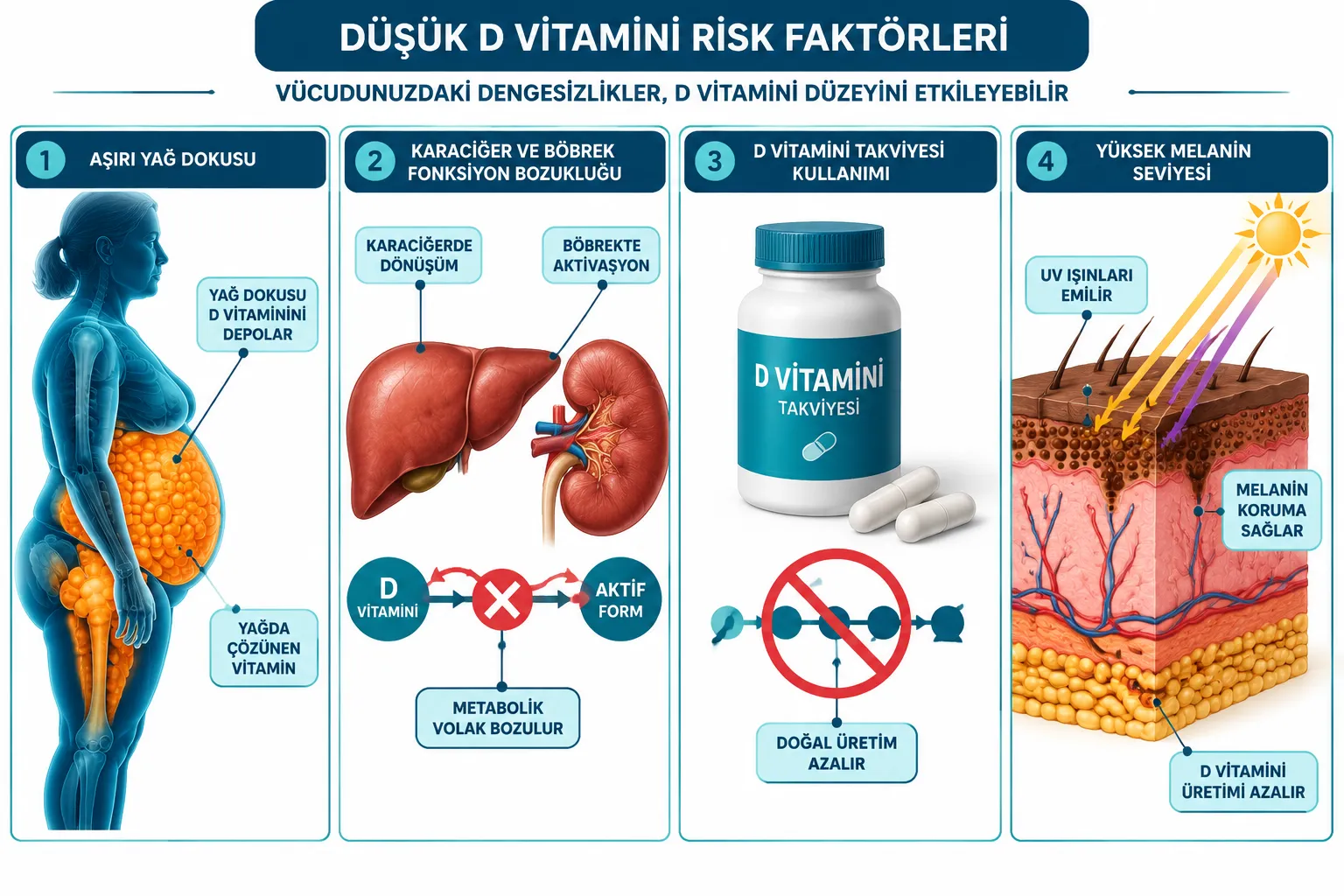 D Vitamini Düşüklüğünün Nedenleri Nelerdir?
