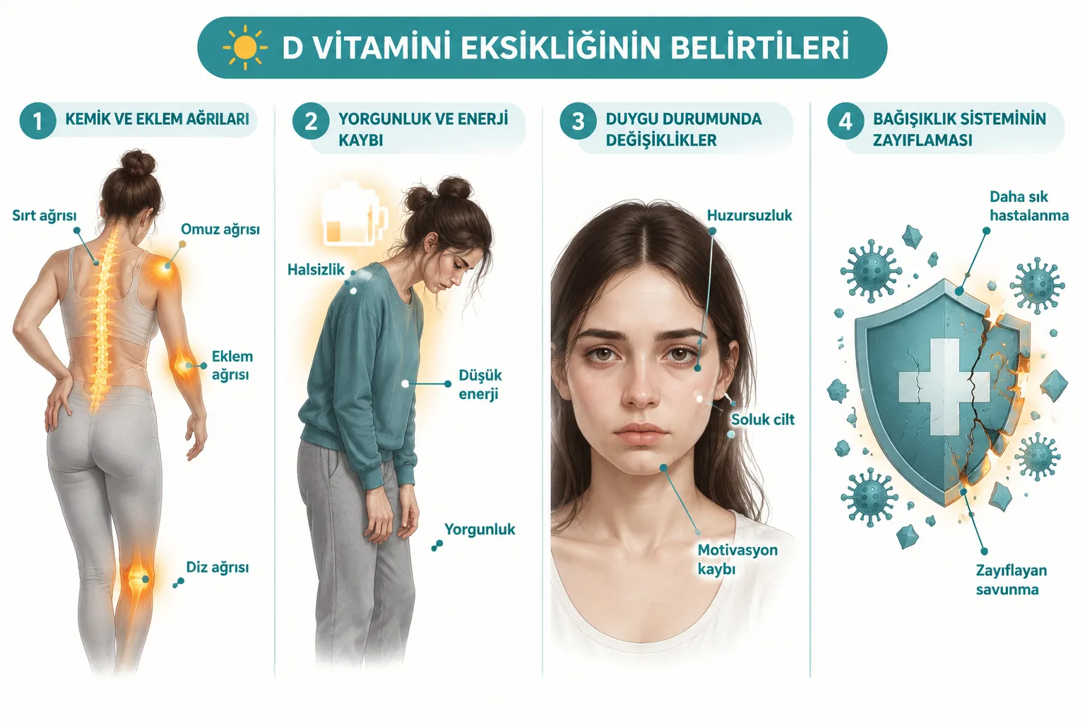 D Vitamini Eksikliği Nedir ve Belirtileri Neler?