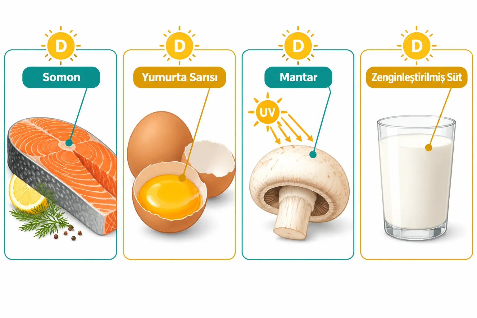 D Vitamini İçeren Besinler Listesi