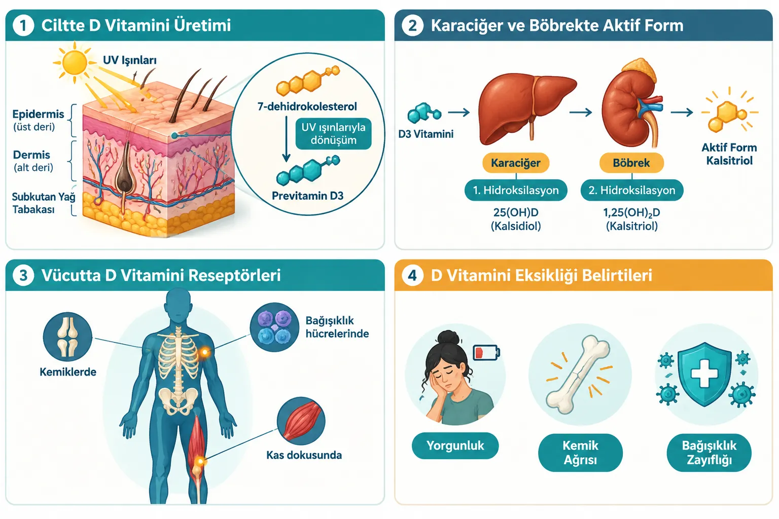 D Vitamini Nedir ve Vücut İçin Ne İşe Yarar?