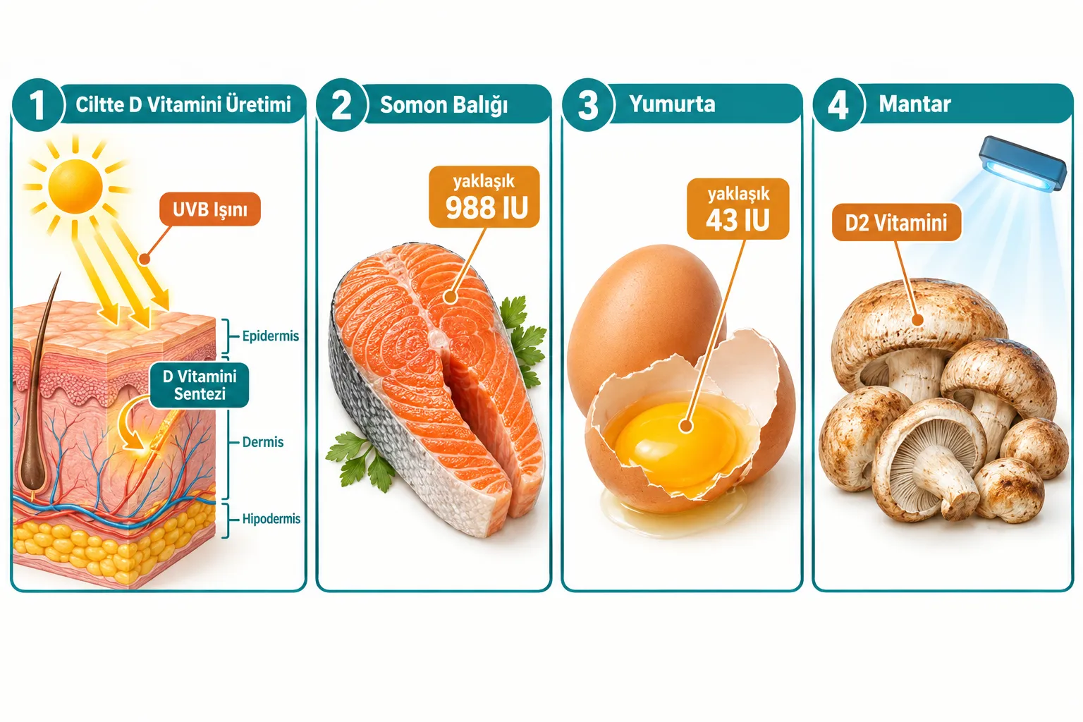 D Vitamini Nelerde Var? Hangi Gıdalarda Bulunur?