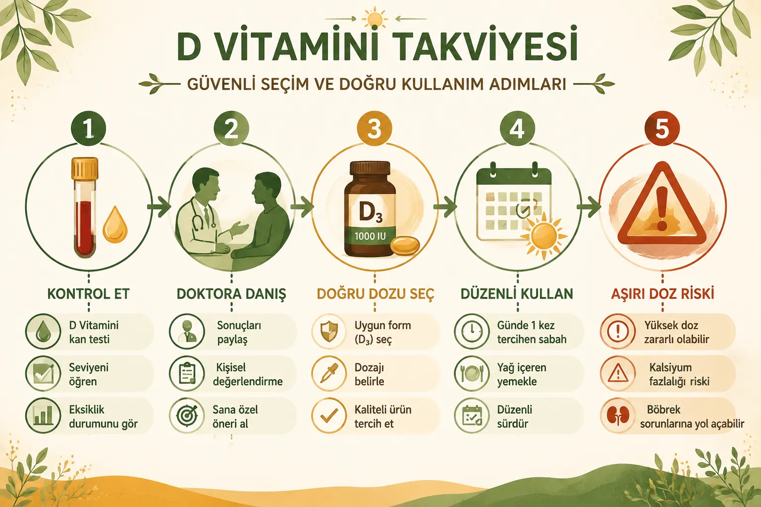 D Vitamini Takviyesi Yan Etkileri Nelerdir ve Aşırı Doz Ne Zaman Tehlikeli Olur?