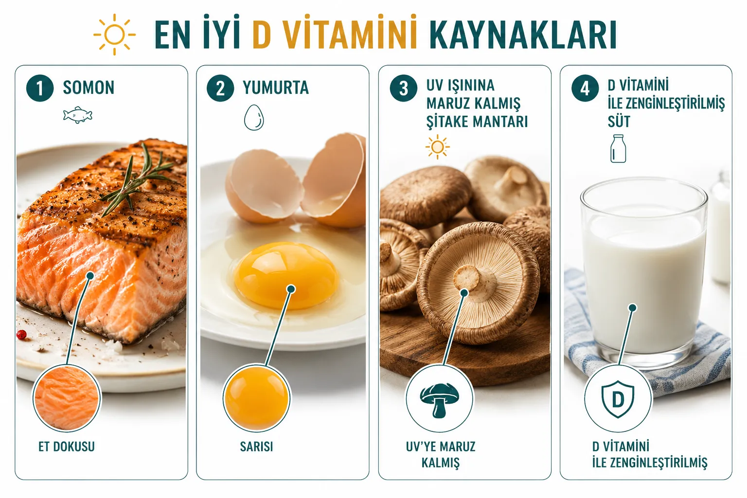 En Çok D Vitamini Hangi Besinlerde Bulunur?